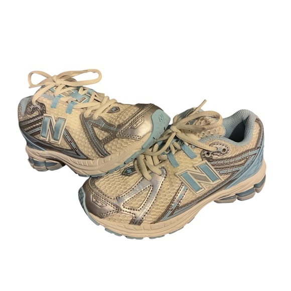 Kids New Balance Blue & Cream - Picture 3 of 12